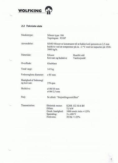 Brugt Wolfking Impeller 200/80-7pxu V1200L