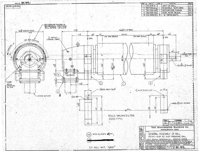 Used PAPER MACHINE COMPONENTS #24906