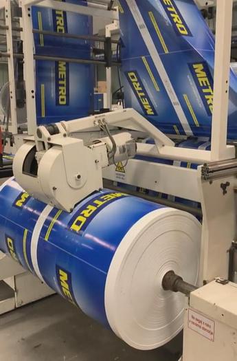 Used W&H POLYREX SF 3708 - Welding film bag machine (LOOP HANDLES - STT – Punch)