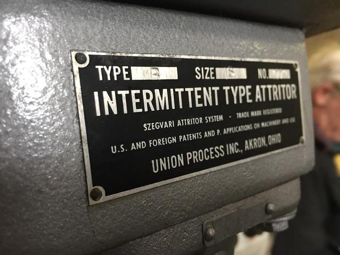 Used Mill, Attritor, Union Process, 3/4 HP, Jkt, #C734666