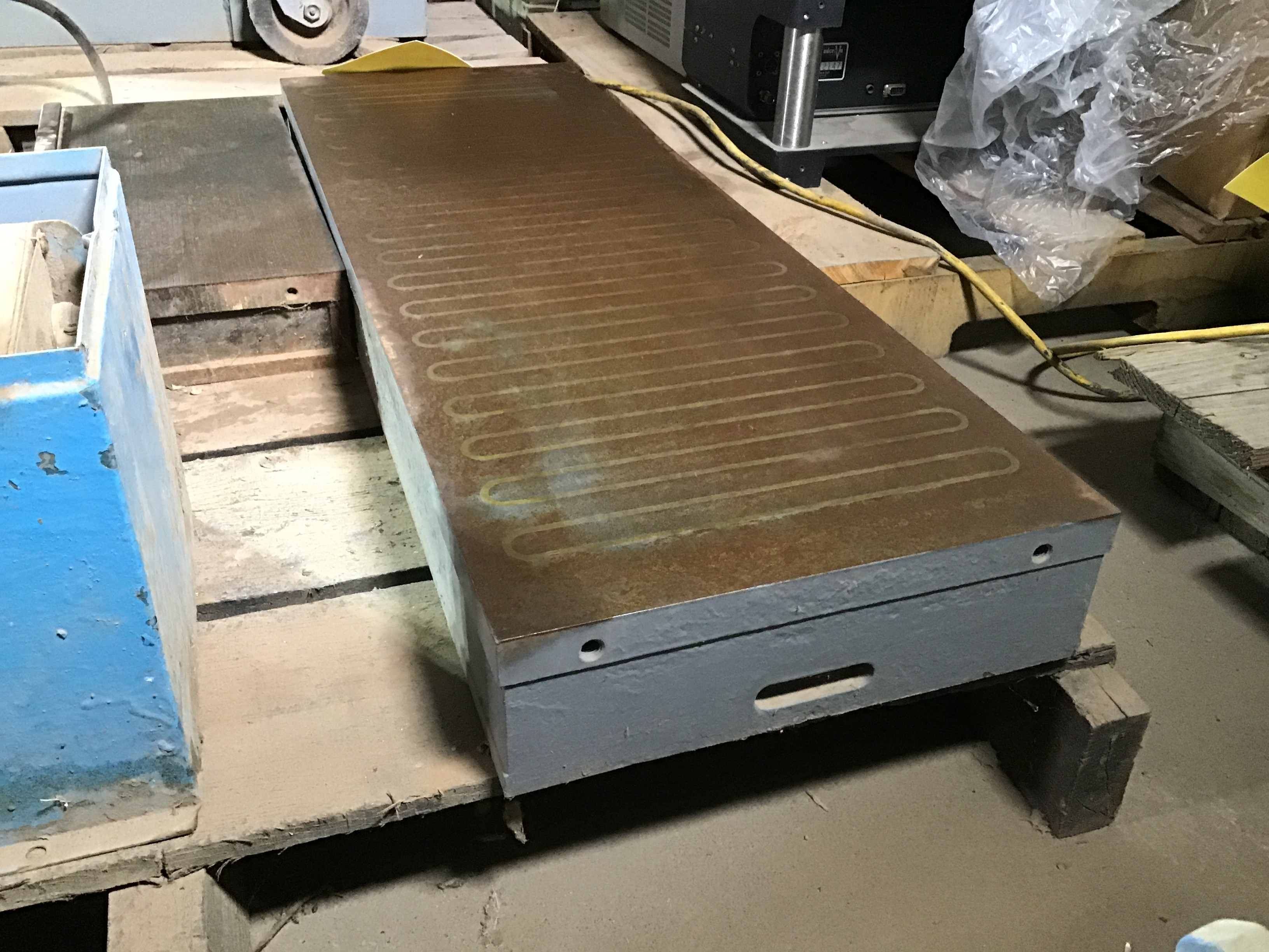 Used Electromagnetic Chuck 12" x 36" x 3-1/2" with controller