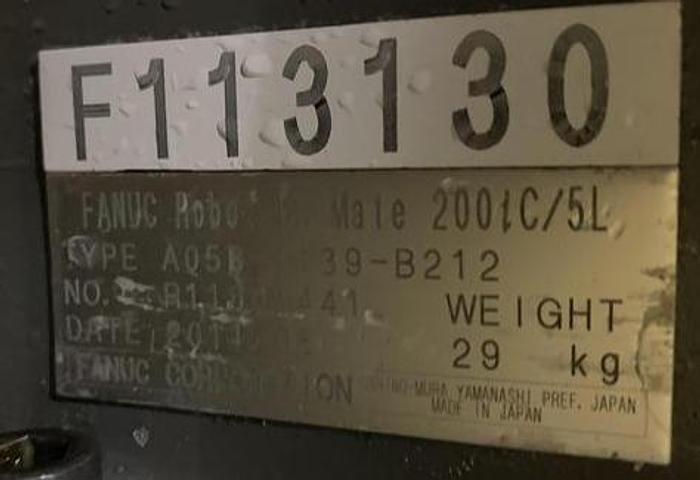 Used FANUC LR MATE 200iC/5L 6 AXIS CNC ROBOT WITH R30iA CONTROLLER