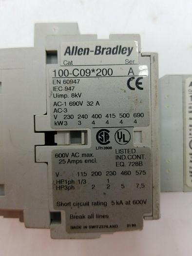 Used ALLEN-BRADLEY 100-C09*200 100-F 100-S