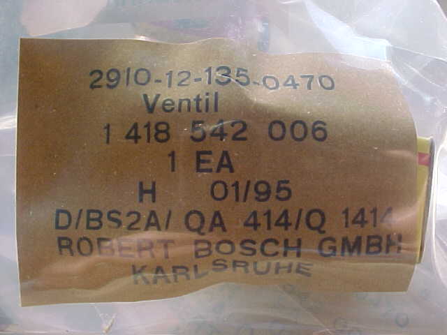 Used BOSCH FUEL VALVES 1 418 542 006 800
