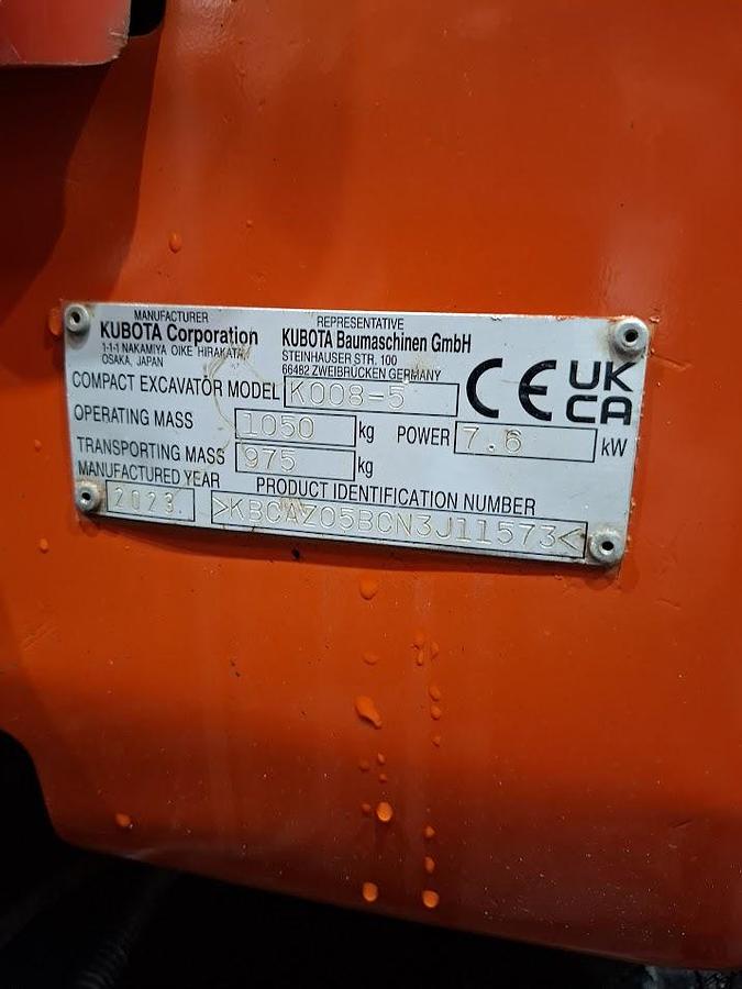 Used Kubota K008-5