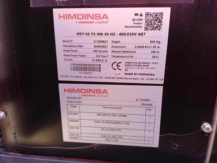 Used Genset MG35SS-Y