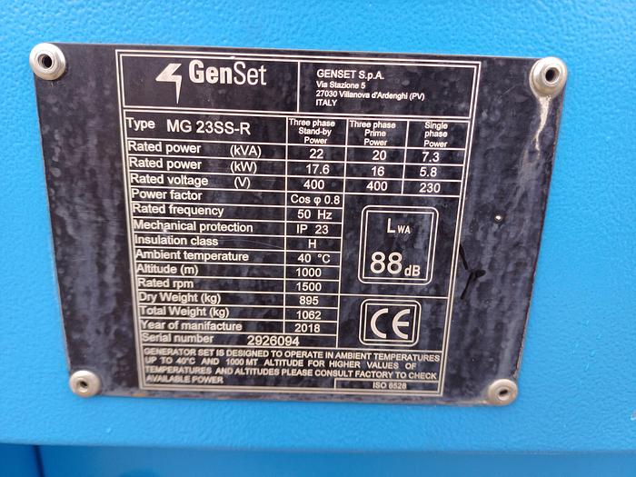 Used Genset MG23SS-R