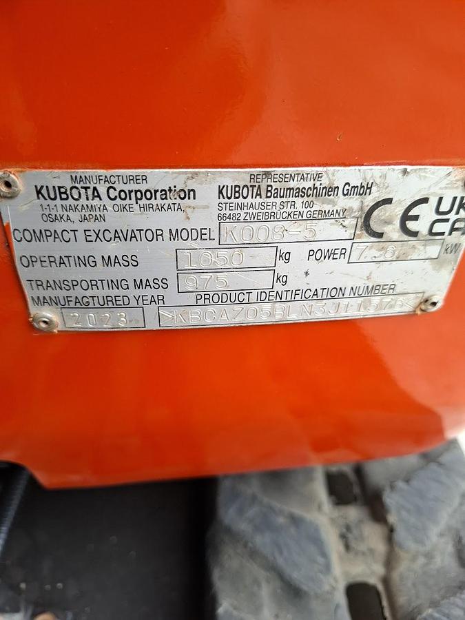 Used Kubota K008-5