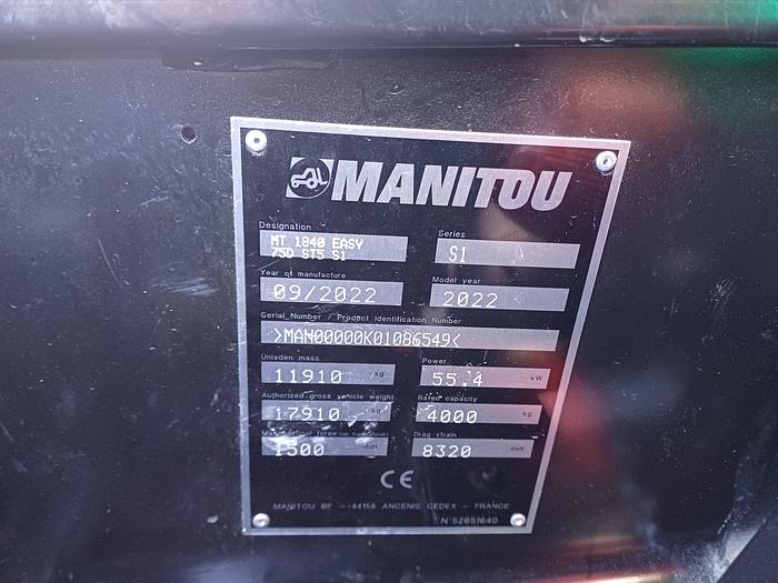 Used Manitou MT 1840 Easy (2022 241 Hours)
