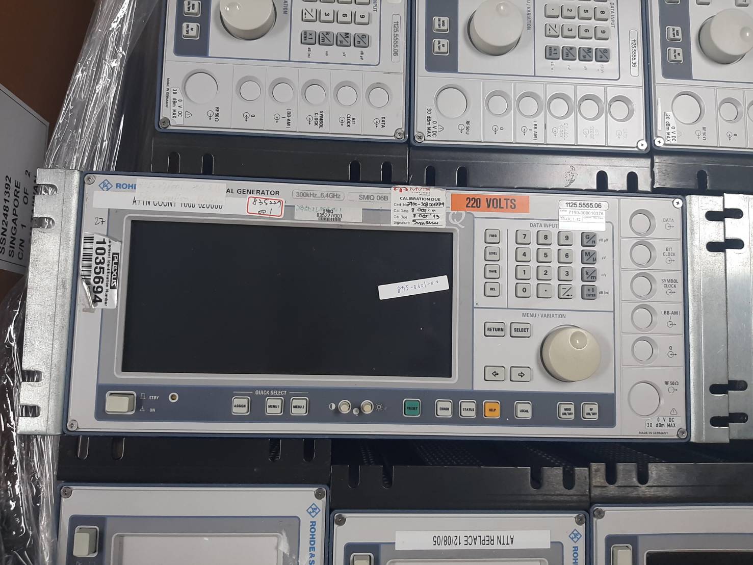 Used SMIQ06B, 300 KHz to 6.4 GHz, pn 875-0601-00