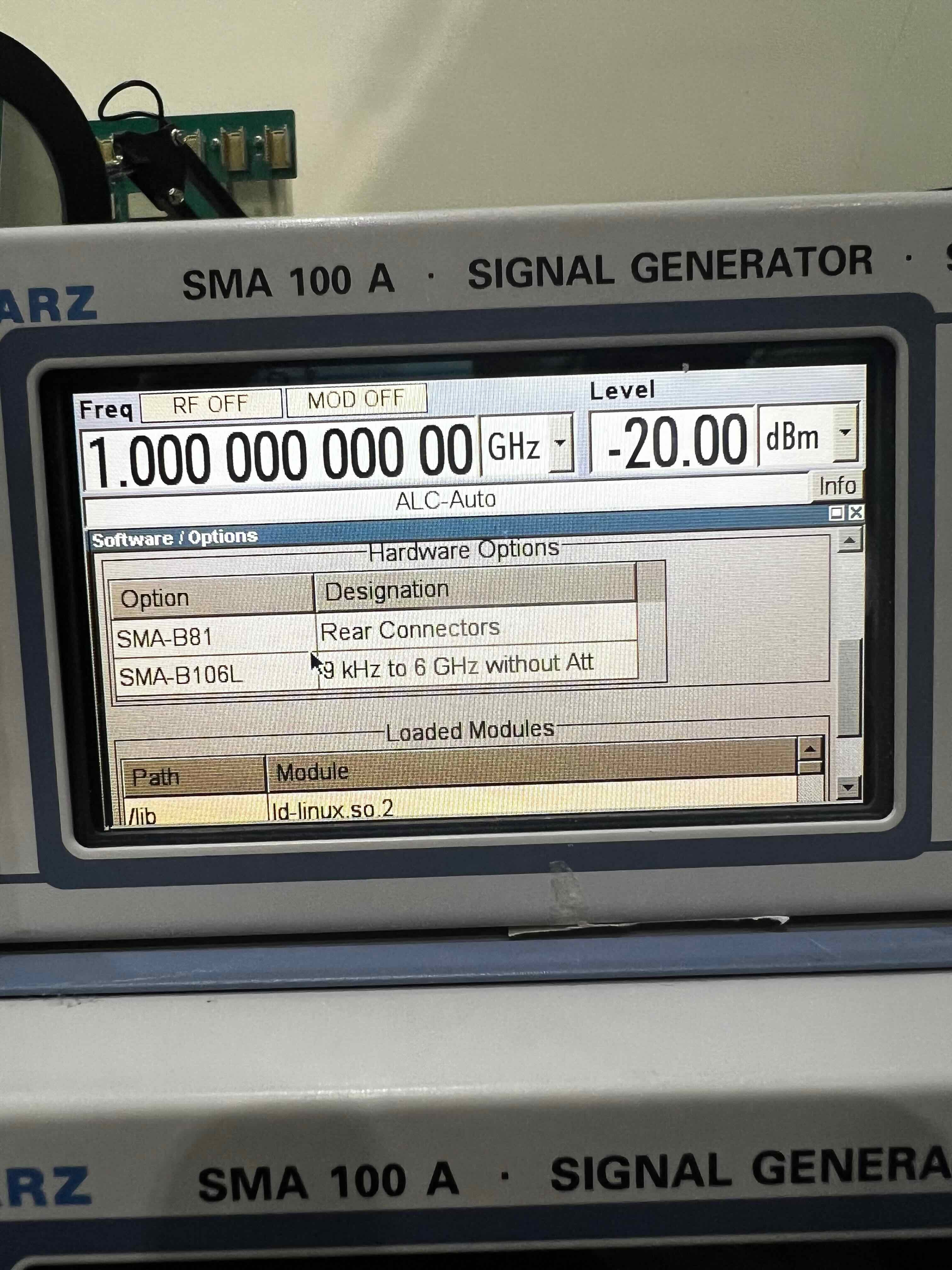 Used R&S SMA 100A signal generator