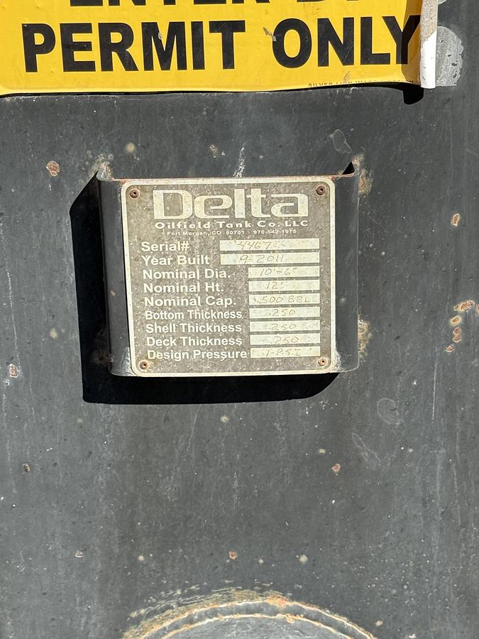 Used 500 BBL Skidded Frac Tanks