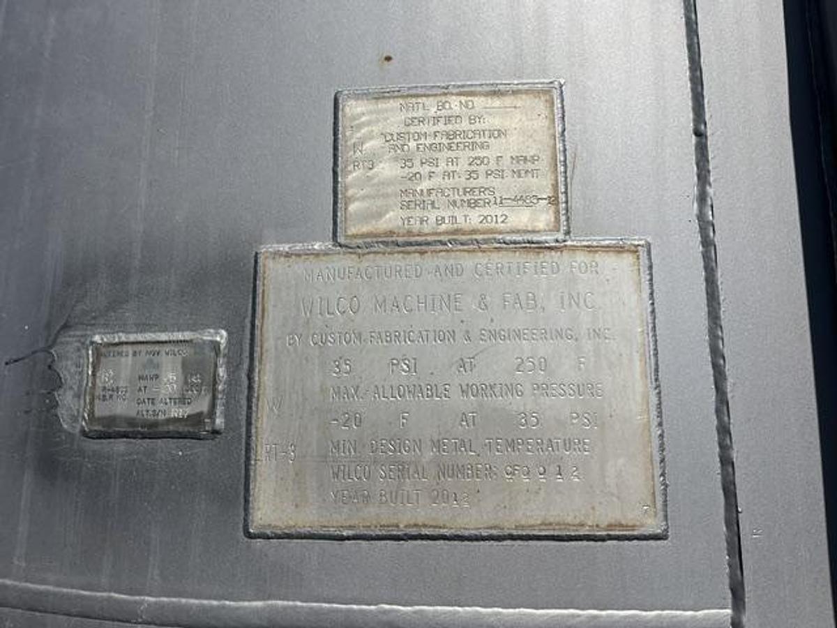Used 2012 Wilco 2,150 Cubic Foot Cement Silos