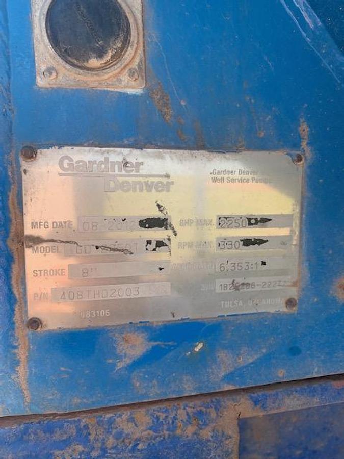 Used 2250 Triplex Frac Pump