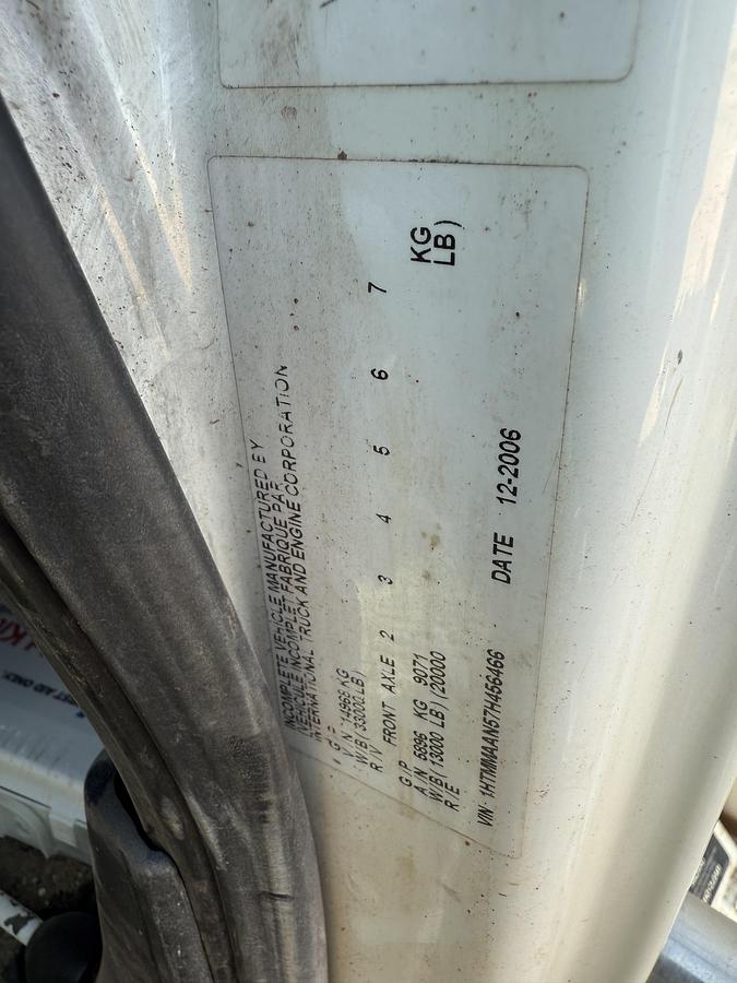 Used 2007 International 4300 DT466 Anchor Truck with Pull Test Machine