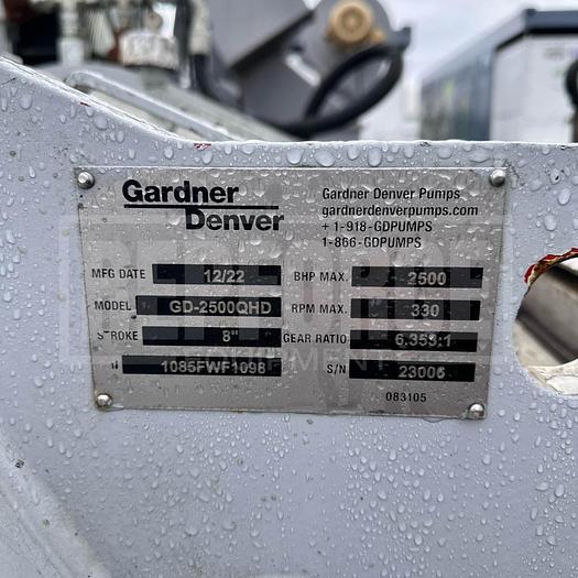 Refurbished (3) Rebuilt Gardner Denver 2500 Power Ends