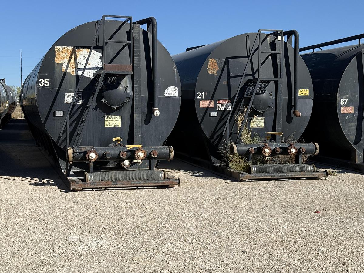 Used 500 BBL Skidded Frac Tanks