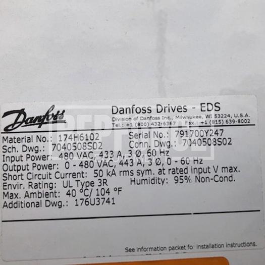 Used (2) Danfoss Variable Speed Drives (New)