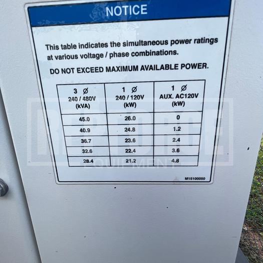 Used Whisperwatt Diesel Powered AC Generator Unit