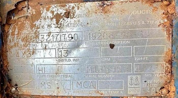 Used 2011 Gardner Denver PAH 5k Triplex Well Service Pump Skid