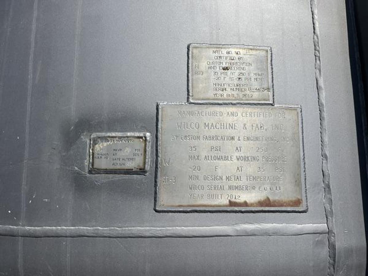 Used 2012 Wilco 2,150 Cubic Foot Cement Silos