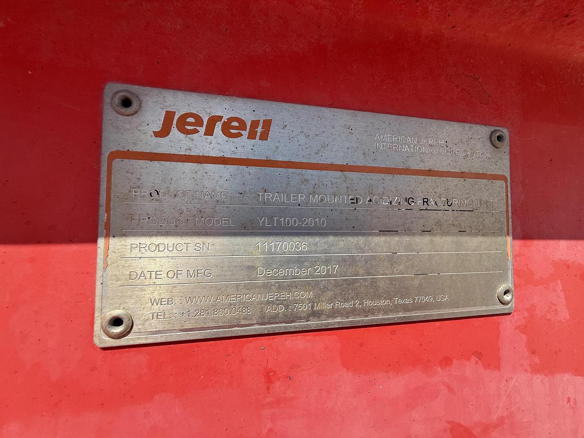 Used 2018 Jereh 1,000 hp Double Pump