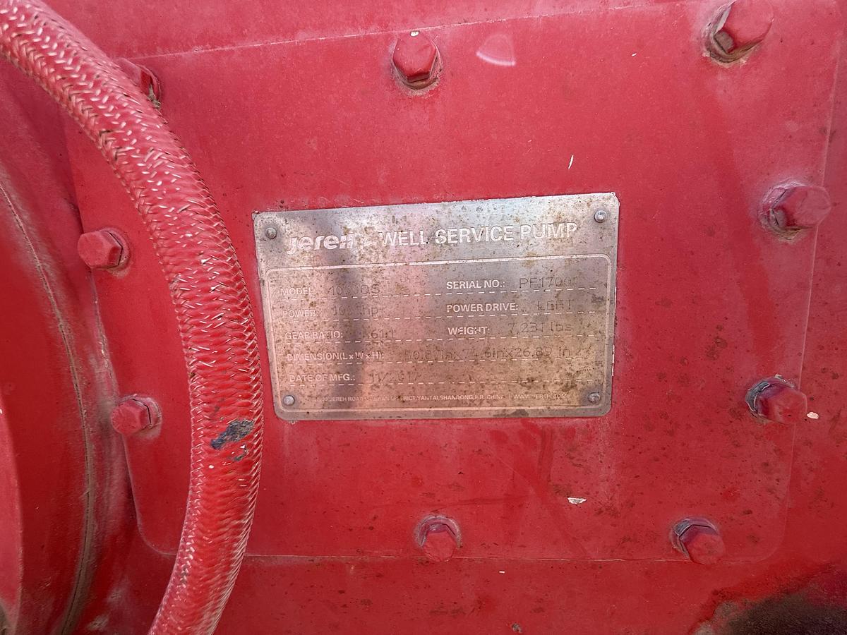 Used 2018 Jereh 1,000 hp Double Pump
