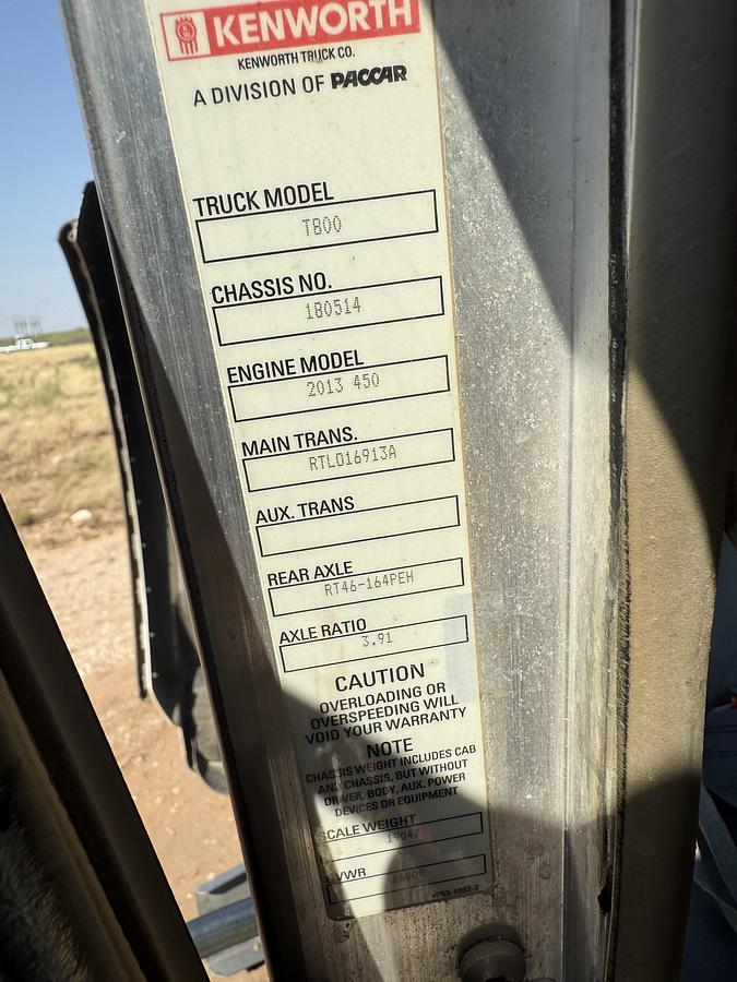 Used 2018 Kenworth T800 Hot Oil Truck