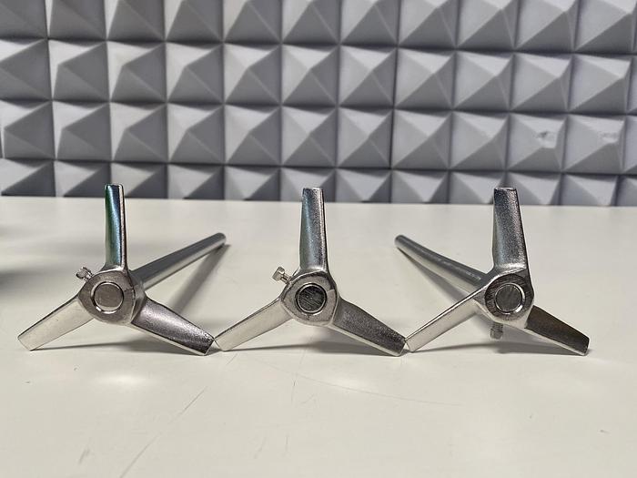 Used 10" L Stainless Steel Impeller Rod w/ 1/2" Diameter Shaft & 3 1/4" Impeller