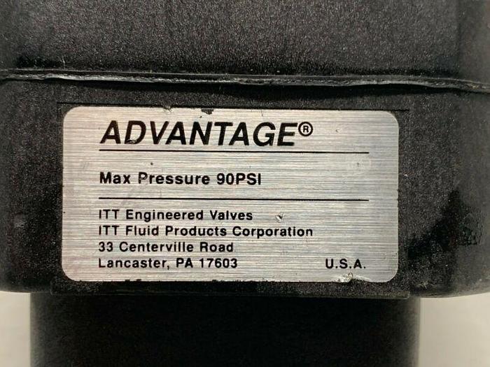 Used ITT Pure-Flo A209 3-way Stainless Steel Diaphragm Valve w/ 1" & 2" Sanitary Fit