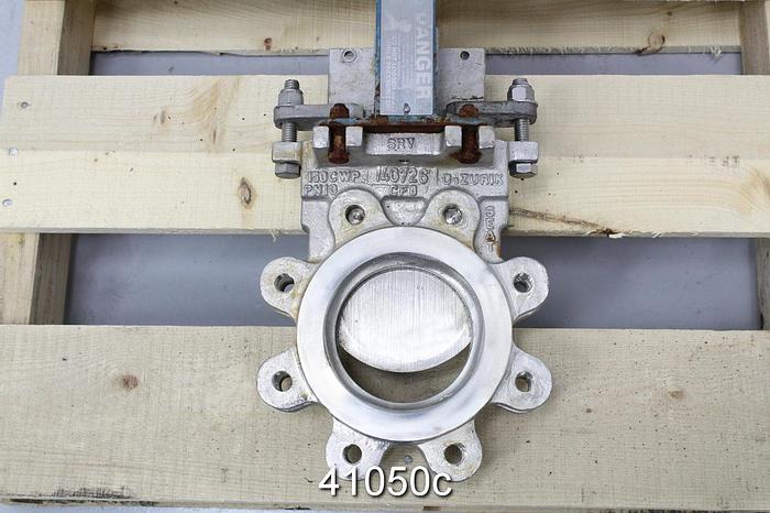 Used Dezurik 4" Air Operated Knife Gate Valve #41050