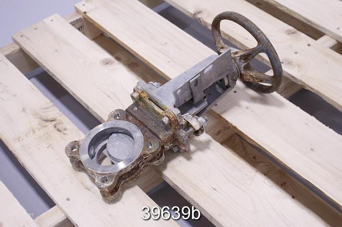 Used Dezurik 3" Hand Operated Knife Gate Valve #39639