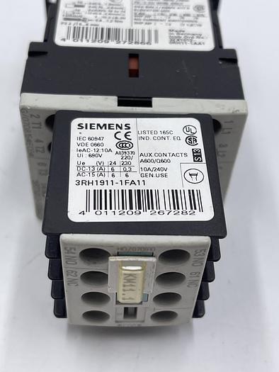 Used Siemens 3ZX1012-0H11-1AA1, 3RH1911-1FA11