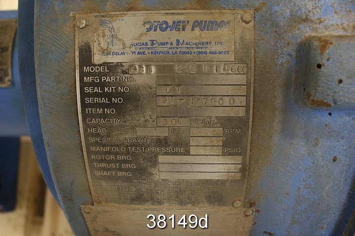 Refurbished Rotojet Pump RGB DI D600 High Pressure Pump #38149