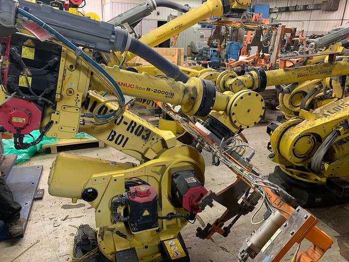 Used FANUC R2000iB/210F 6 AXIS CNC ROBOT W/R30iA CONTROLS 210KG X 2655mm REACH