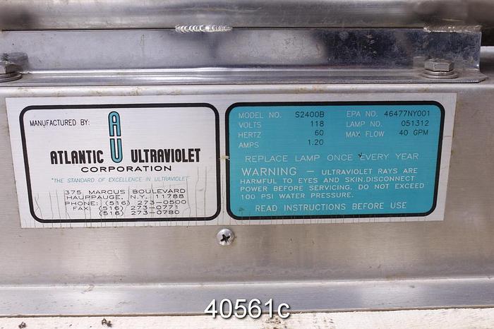 Used Ultraviolet Water Purifier, Model S2400B #40561