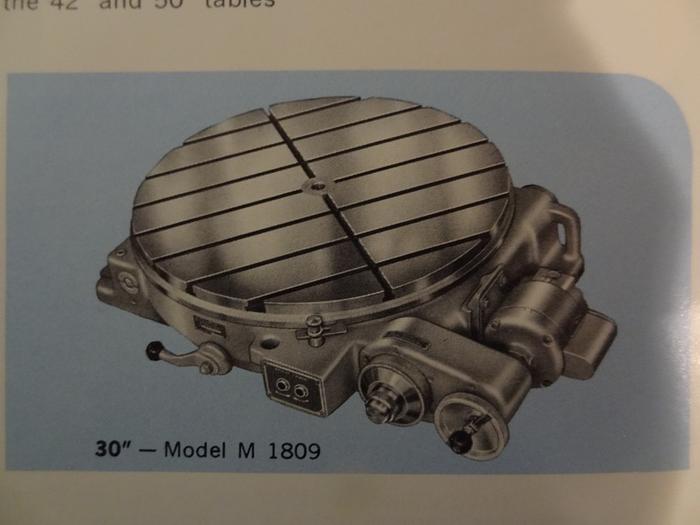 Used PRATT & WHITNEY MODEL M1809 30" PLAIN ROTARY TABLE