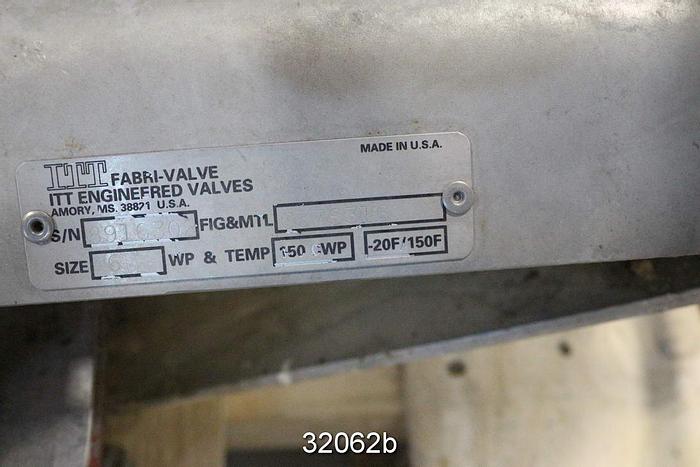 Used Fabri 6" Hand Operated Knife Gate Valve #32062