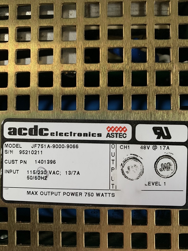 Used Astec Power Supply JF751A-9000-9066