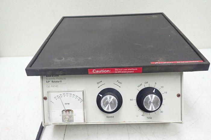 Used Baxter Scientific Products R4140 Variable Speed Analog Timer S/P Rotator V
