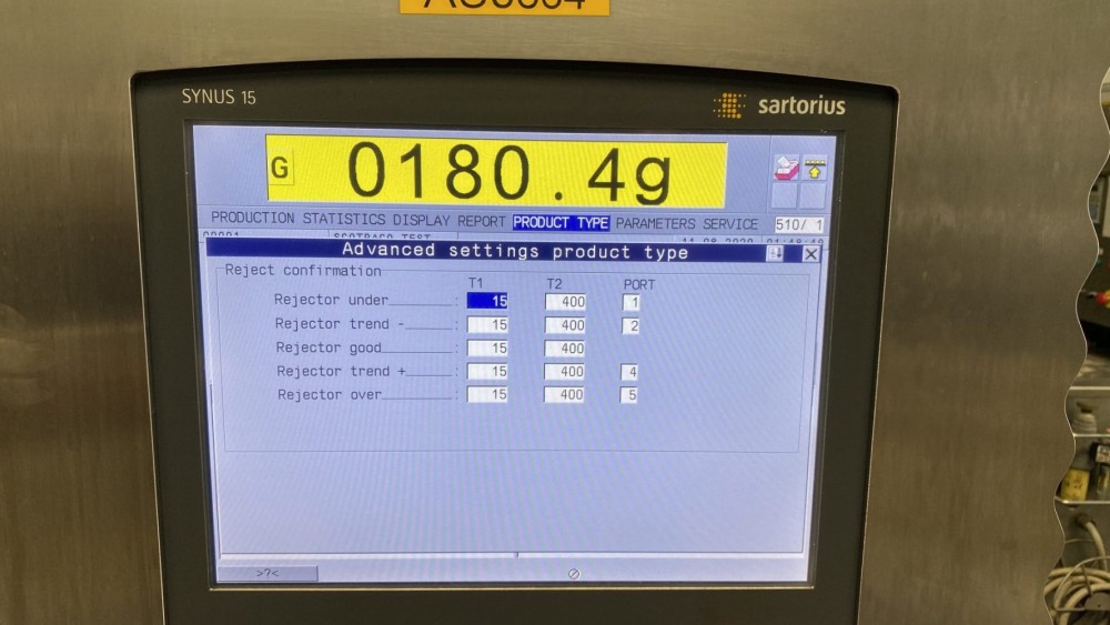 Used Sartorius Synus 15 combination checkweigher