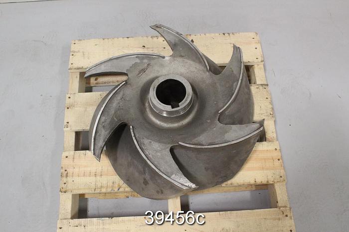 Used Goulds 3175 18x18x22 Pump Impeller, 6-Vane, 22" Diameter #39456