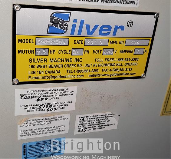 Used 2010 Silver SMJ-3200A Sliding Table Saw