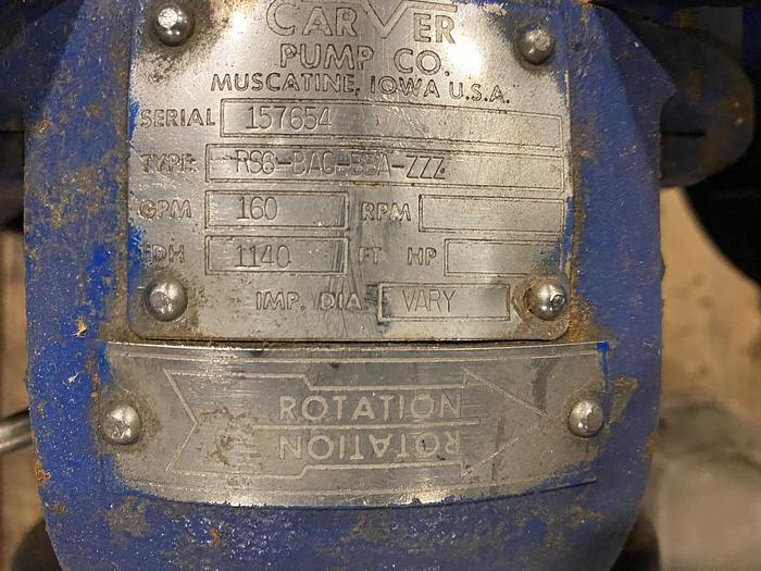 Used CARVER PUMP TYPE RS9B 3 X2X6 PUMP