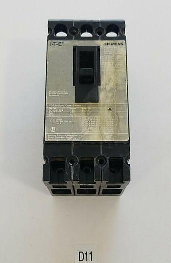 Used *PREOWNED* Siemens ITE ED63S125A 125A 600AC 3P Circuit Breaker Molded Case ED6