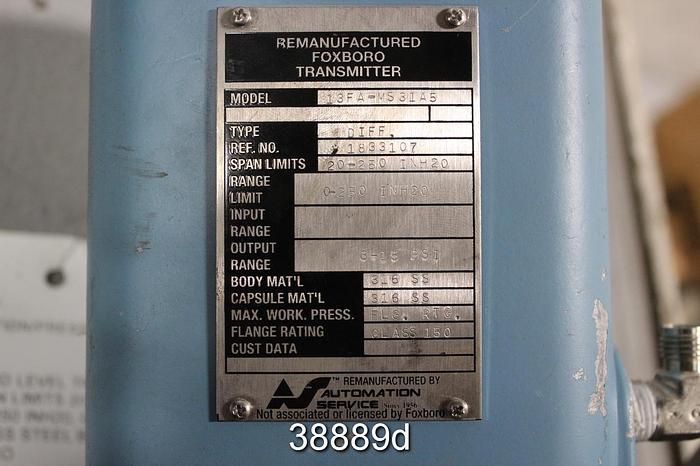 Used Foxboro 13FA-MS31A5 Liquid Level Transmitter #38889