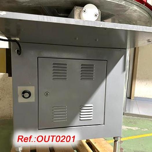 Used PLATO PULMÓN DE ACERO INOXIDABLE DE DIÁMETRO 1.200mm CON BANDEJA DE ENTRADA Y VARIADOR DE VELOCIDAD