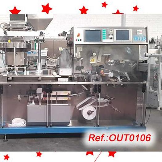 Usat LÍNIA DE BLISTER COMPOSADA DE MÀQUINA DE BLISTER “IMA” WINPACK TR-135 PER A PVC – ALUMINI I ESTOTJADORA “FLEXA”