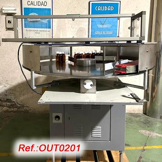 Used PLATO PULMÓN DE ACERO INOXIDABLE DE DIÁMETRO 1.200mm CON BANDEJA DE ENTRADA Y VARIADOR DE VELOCIDAD