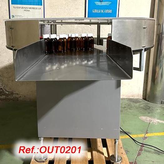 Used PLATO PULMÓN DE ACERO INOXIDABLE DE DIÁMETRO 1.200mm CON BANDEJA DE ENTRADA Y VARIADOR DE VELOCIDAD